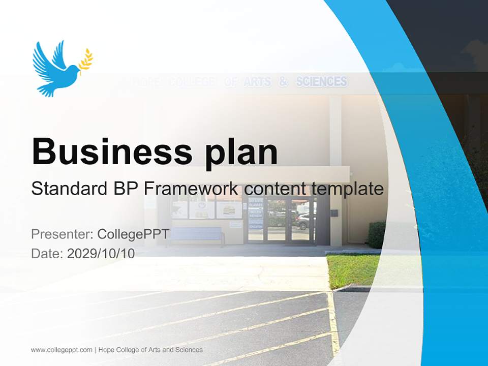 Hope College of Arts and Sciences Competition/Entrepreneurship Contest PPT Template4:3 ratio PPT effect preview image9
