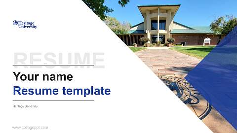 Heritage University Resume PPT Template