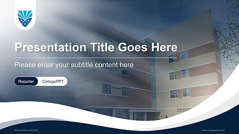 Holy Family University Lecture Sharing and Networking Event PPT Template