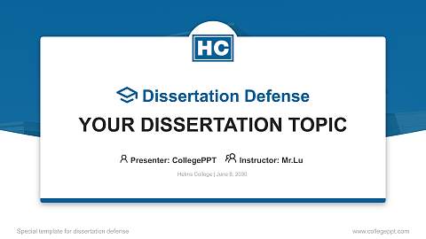 Helms College Graduation Thesis Defense PPT Template