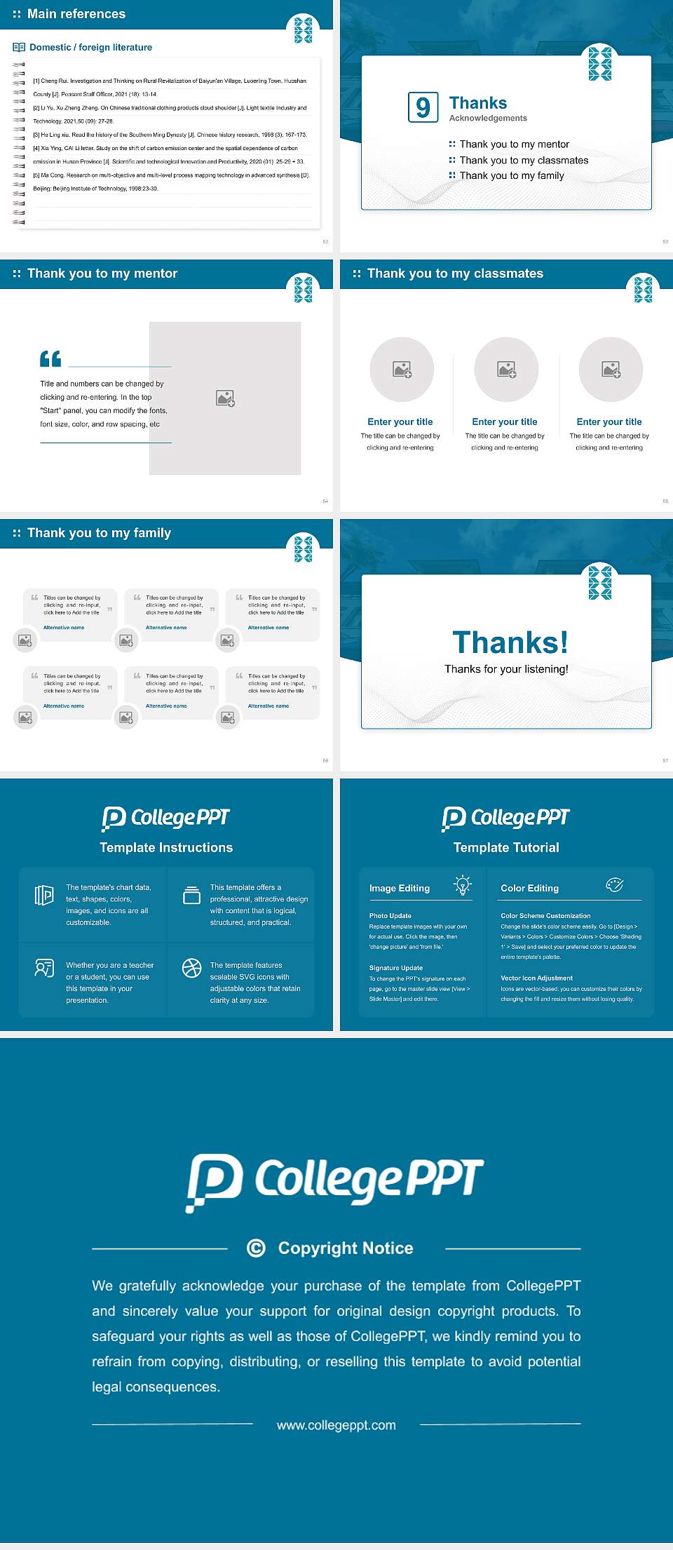 Hawaii Pacific University Graduation Thesis Defense PPT Template4:3 ratio PPT effect preview image7
