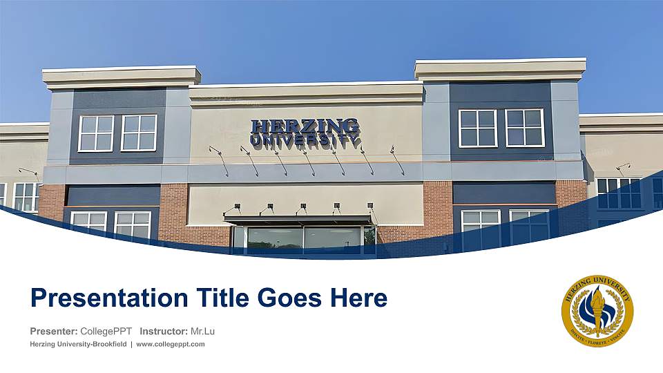 Herzing University-Brookfield Course/Courseware Creation PPT Template16:9 ratio PPT effect preview image