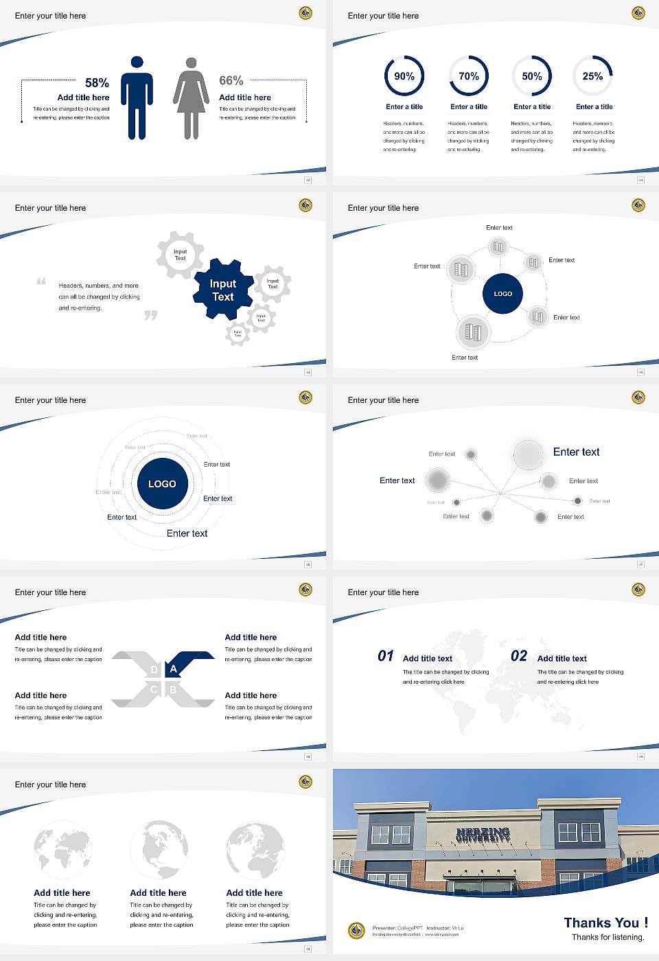 Herzing University-Brookfield Course/Courseware Creation PPT Template16:9 ratio PPT effect preview image4