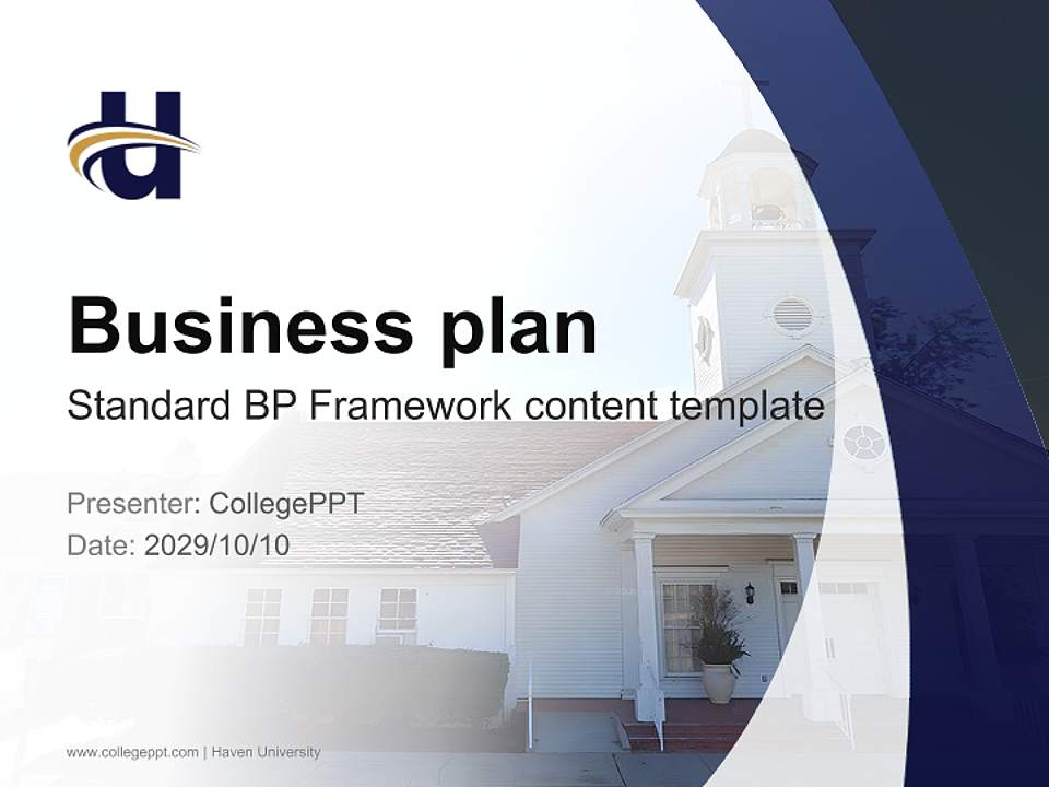 Haven University Competition/Entrepreneurship Contest PPT Template4:3 ratio PPT effect preview image9