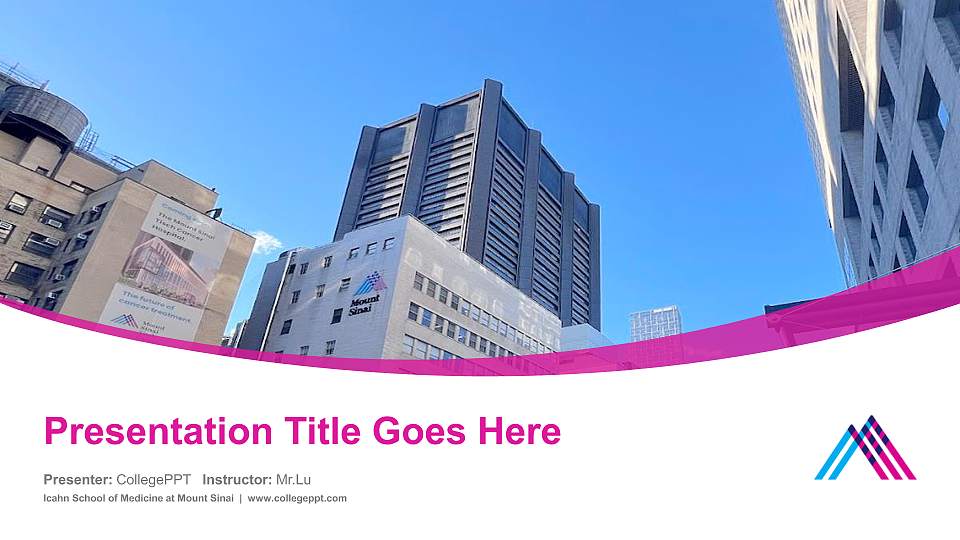 Icahn School of Medicine at Mount Sinai Course/Courseware Creation PPT Template16:9 ratio PPT effect preview image