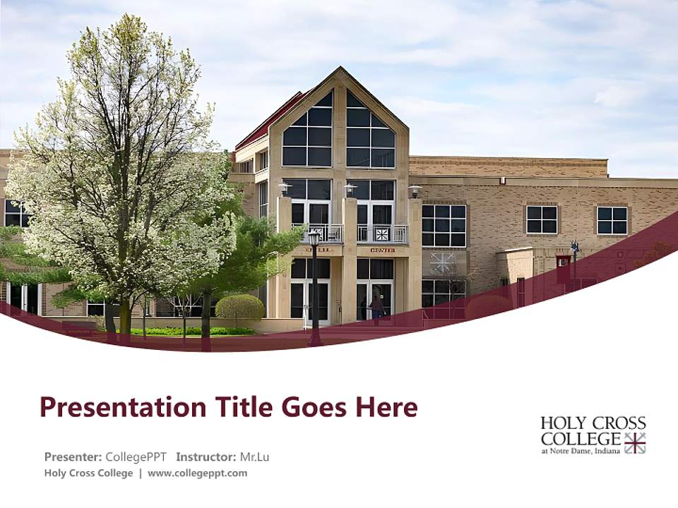 Holy Cross College Course/Courseware Creation PPT Template4:3 ratio PPT effect preview image5