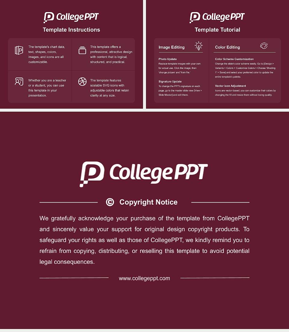 Holy Cross College Course/Courseware Creation PPT Template4:3 ratio PPT effect preview image5