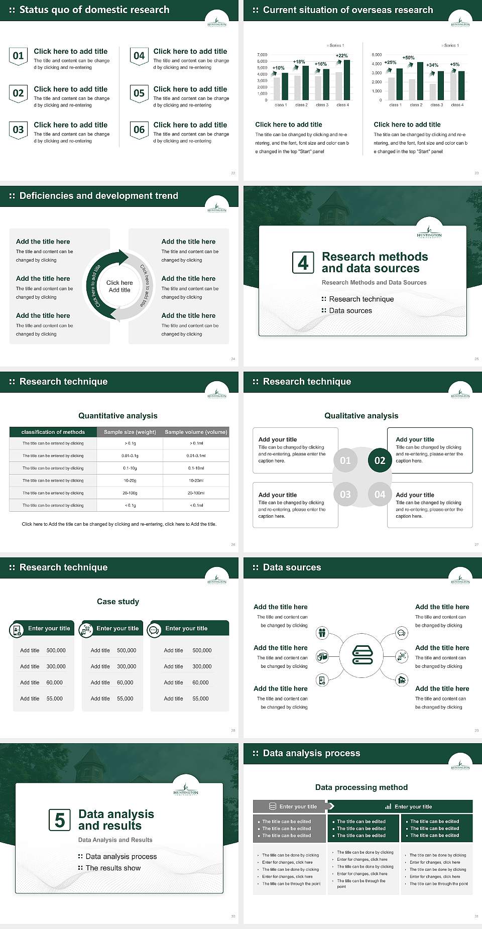 Huntington University Graduation Thesis Defense PPT Template4:3 ratio PPT effect preview image4