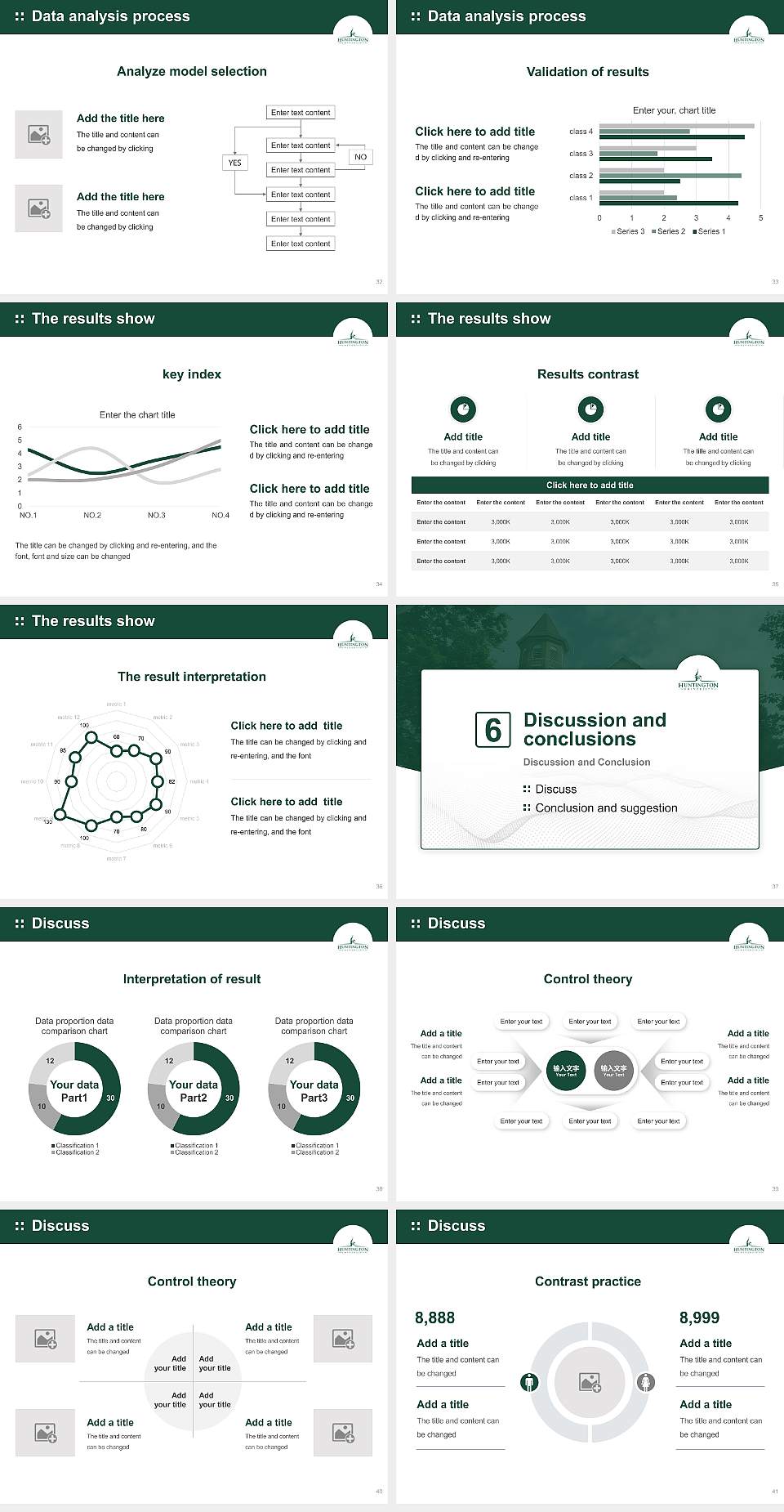 Huntington University Graduation Thesis Defense PPT Template4:3 ratio PPT effect preview image5