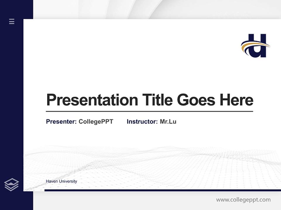 Haven University Thesis Proposal/Graduation Defense PPT Template4:3 ratio PPT effect preview image5
