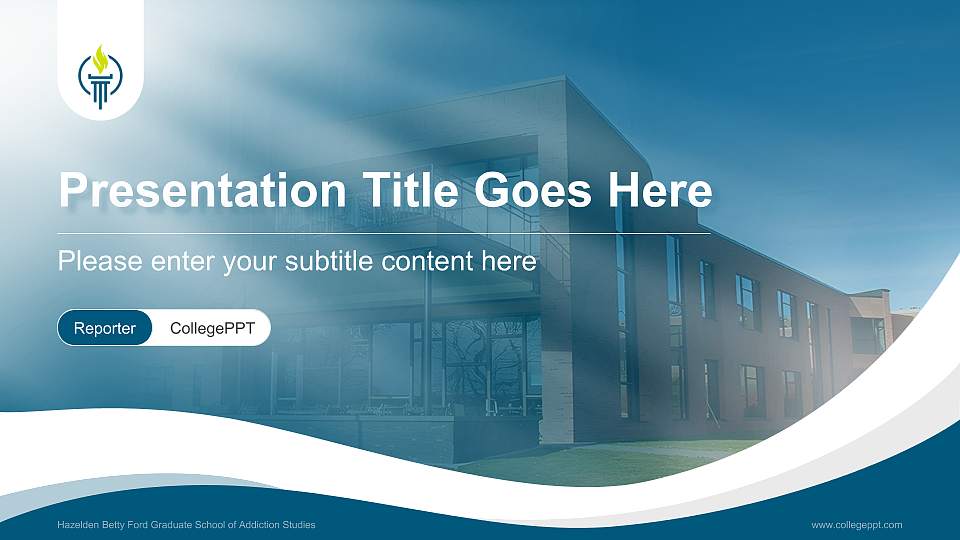 Hazelden Betty Ford Graduate School of Addiction Studies Lecture Sharing and Networking Event PPT Template16:9 ratio PPT effect preview image