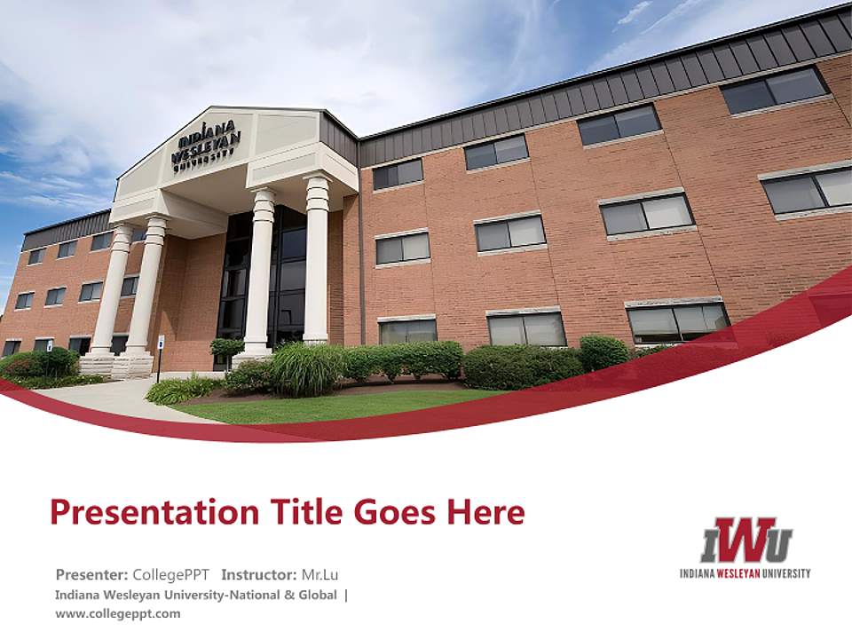 Indiana Wesleyan University-National & Global Course/Courseware Creation PPT Template4:3 ratio PPT effect preview image5