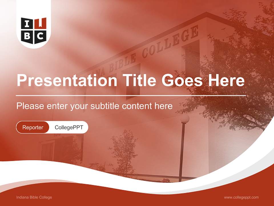 Indiana Bible College Lecture Sharing and Networking Event PPT Template4:3 ratio PPT effect preview image4