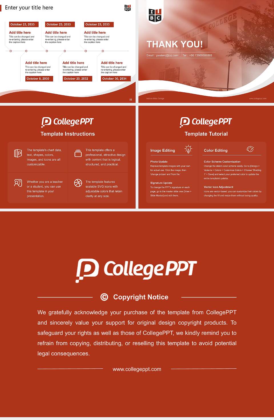 Indiana Bible College Lecture Sharing and Networking Event PPT Template4:3 ratio PPT effect preview image4