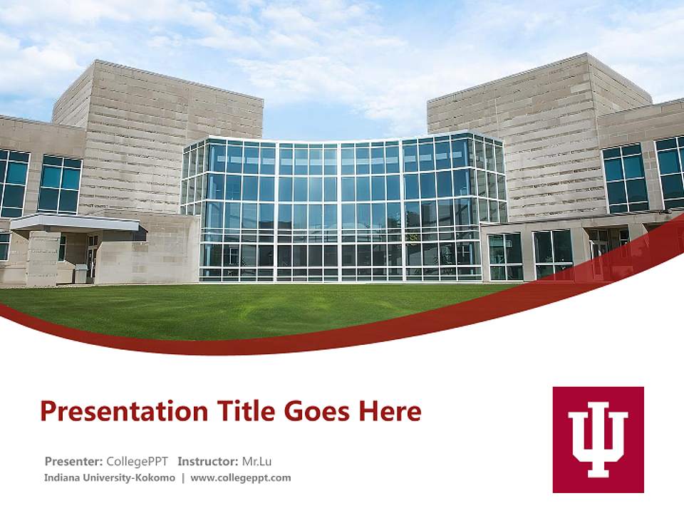 Indiana University-Kokomo Course/Courseware Creation PPT Template4:3 ratio PPT effect preview image5