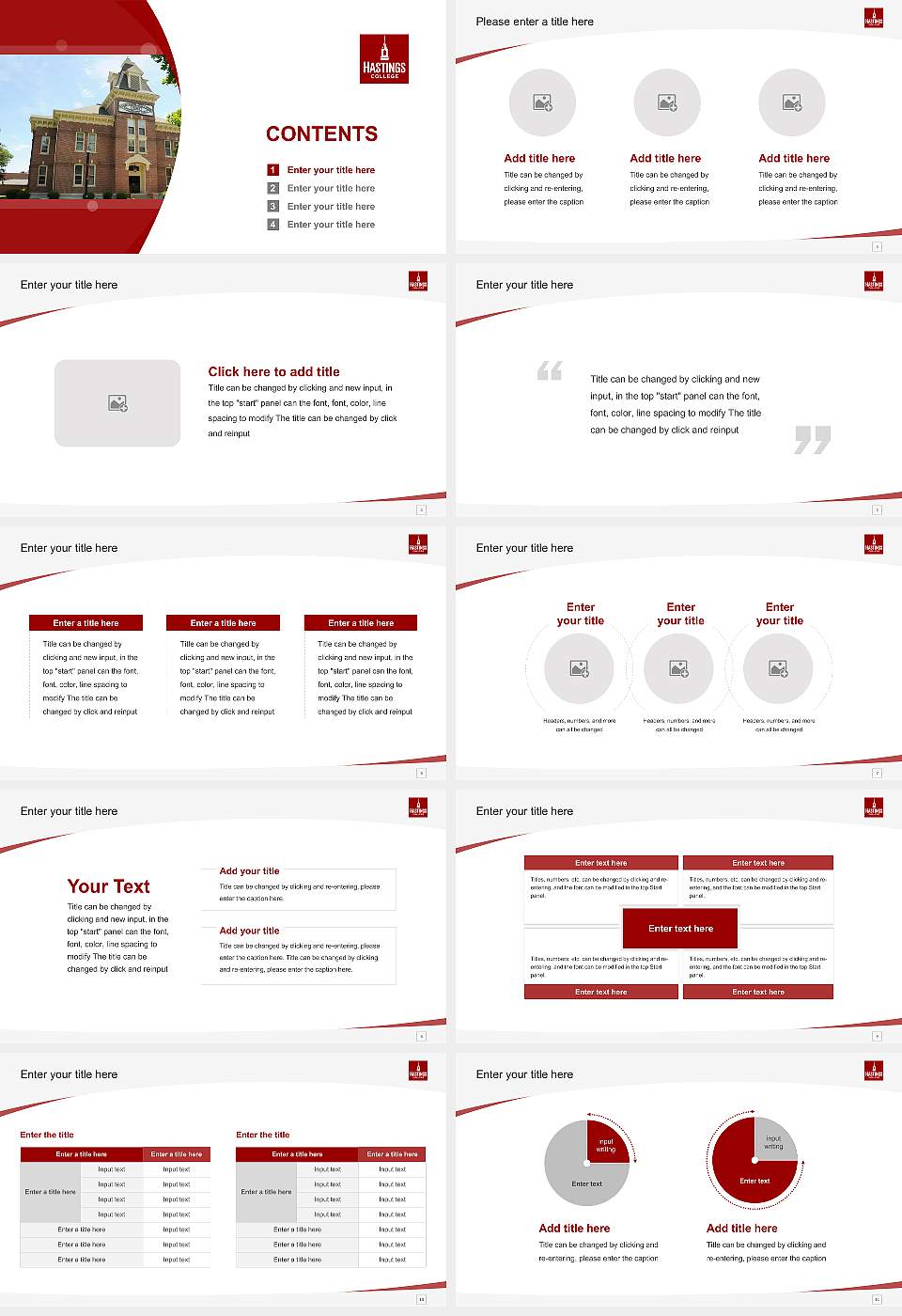 Hastings College Course/Courseware Creation PPT Template16:9 ratio PPT effect preview image2