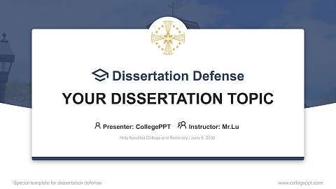Holy Apostles College and Seminary Graduation Thesis Defense PPT Template
