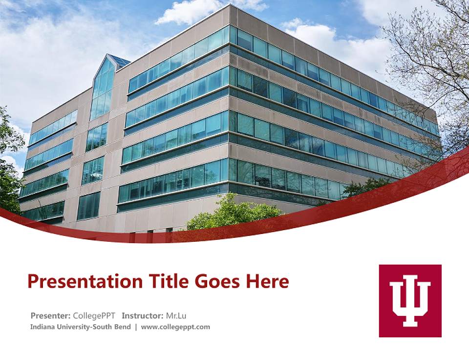 Indiana University-South Bend Course/Courseware Creation PPT Template4:3 ratio PPT effect preview image5