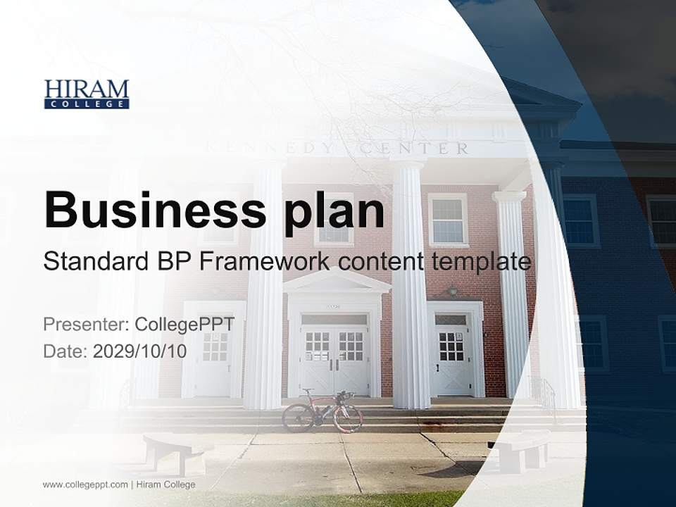 Hiram College Competition/Entrepreneurship Contest PPT Template4:3 ratio PPT effect preview image9