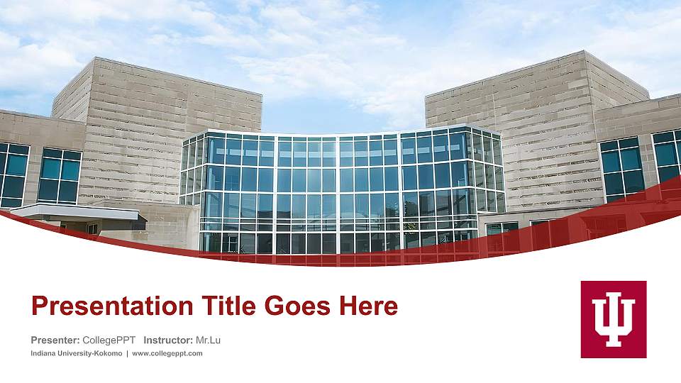 Indiana University-Kokomo Course/Courseware Creation PPT Template16:9 ratio PPT effect preview image