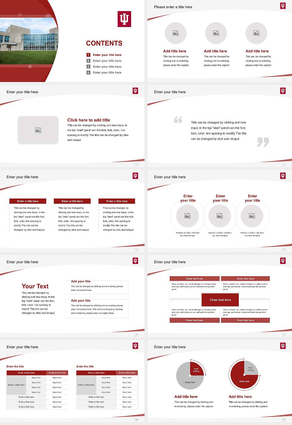 Indiana University-Kokomo Course/Courseware Creation PPT Template16:9 ratio PPT effect preview image2