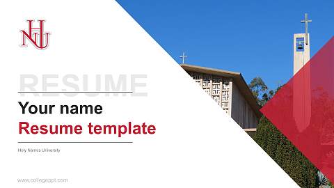 Holy Names University Resume PPT Template