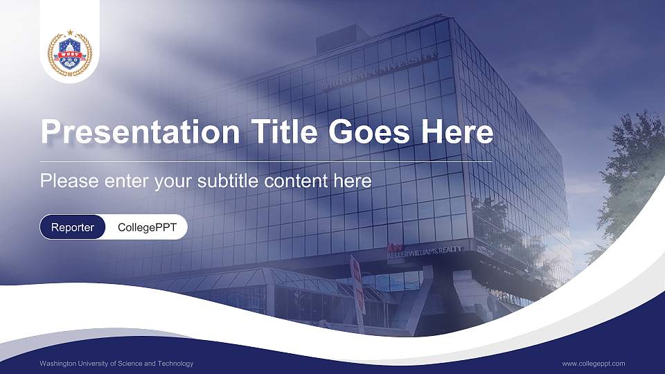 Washington University of Science and Technology Lecture Sharing and Networking Event PPT Template16:9 ratio PPT effect preview image