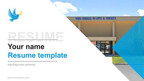 Hope College of Arts and Sciences Resume PPT Template