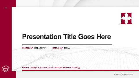 Hellenic College-Holy Cross Greek Orthodox School of Theology Thesis Proposal/Graduation Defense PPT Template