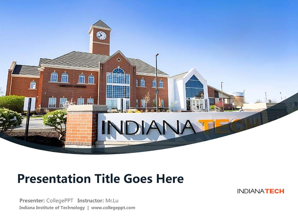 Indiana Institute of Technology Course/Courseware Creation PPT Template4:3 ratio PPT effect preview image5