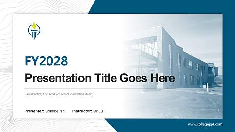 Hazelden Betty Ford Graduate School of Addiction Studies Academic Presentation/Research Findings Report PPT Template