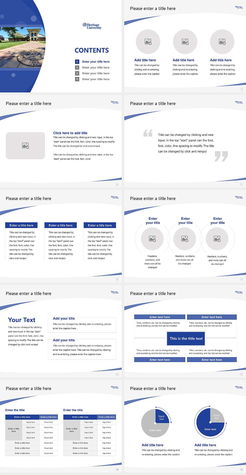 Heritage University Course/Courseware Creation PPT Template4:3 ratio PPT effect preview image2