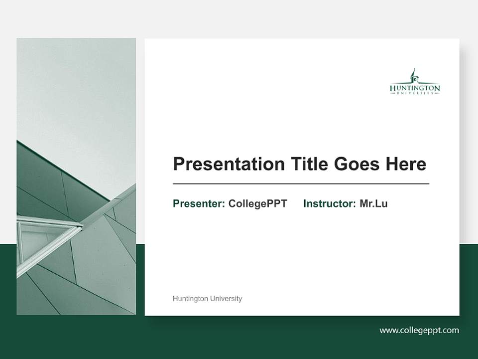 Huntington University General Purpose PPT Template4:3 ratio PPT effect preview image6