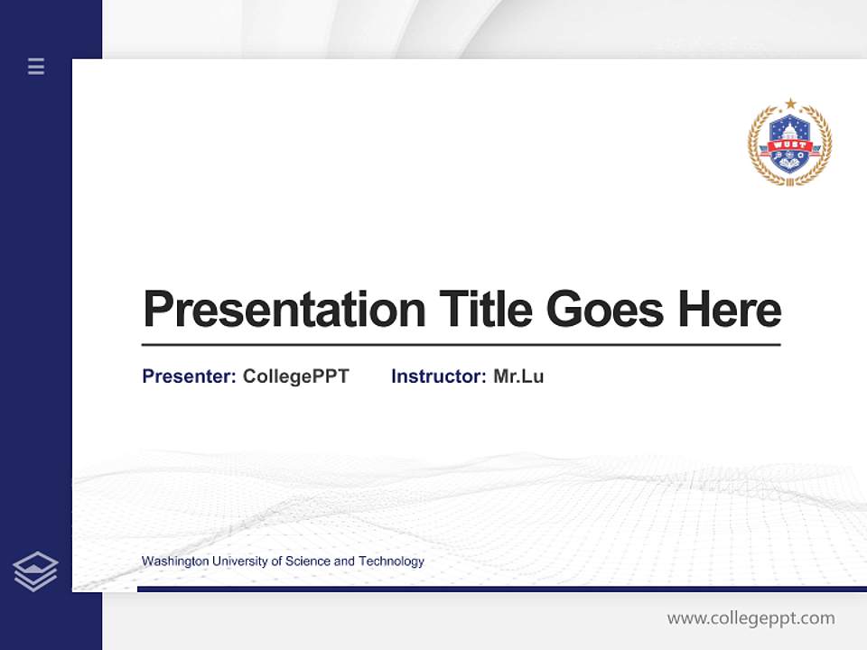 Washington University of Science and Technology Thesis Proposal/Graduation Defense PPT Template4:3 ratio PPT effect preview image5