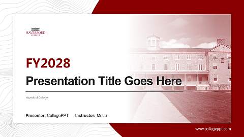 Haverford College Academic Presentation/Research Findings Report PPT Template
