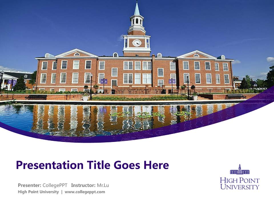 High Point University Course/Courseware Creation PPT Template4:3 ratio PPT effect preview image5