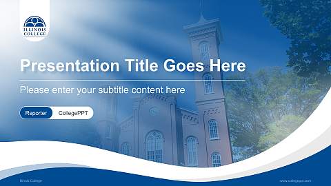 Illinois College Lecture Sharing and Networking Event PPT Template