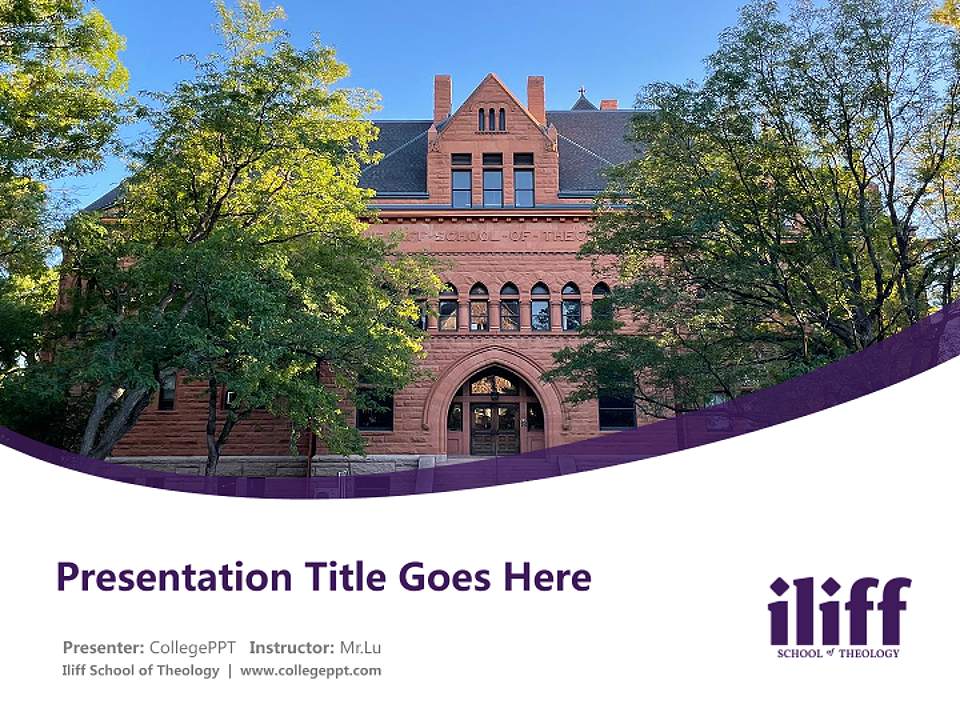 Iliff School of Theology Course/Courseware Creation PPT Template4:3 ratio PPT effect preview image5