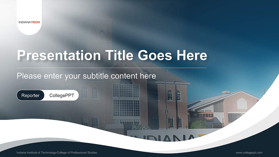 Indiana Institute of Technology-College of Professional Studies Lecture Sharing and Networking Event PPT Template16:9 ratio PPT effect preview image