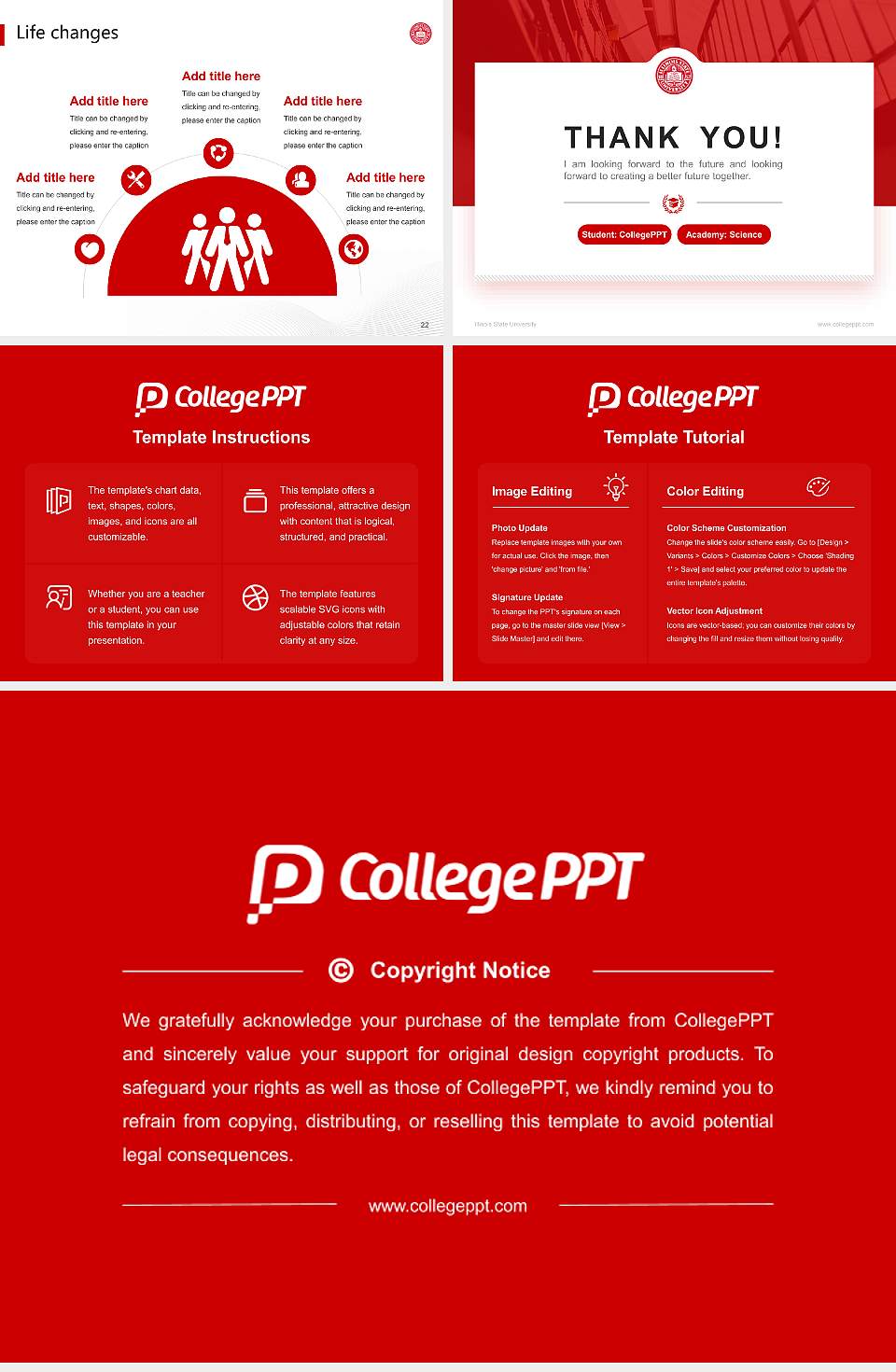 Illinois State University National Scholarship Defense PPT Template4:3 ratio PPT effect preview image4
