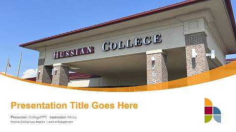 Hussian College-Los Angeles Course/Courseware Creation PPT Template