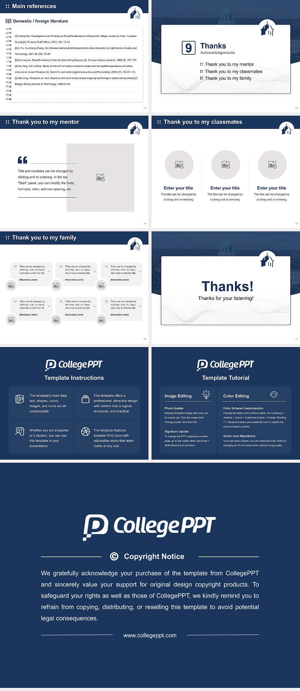 Immaculata University Graduation Thesis Defense PPT Template4:3 ratio PPT effect preview image7