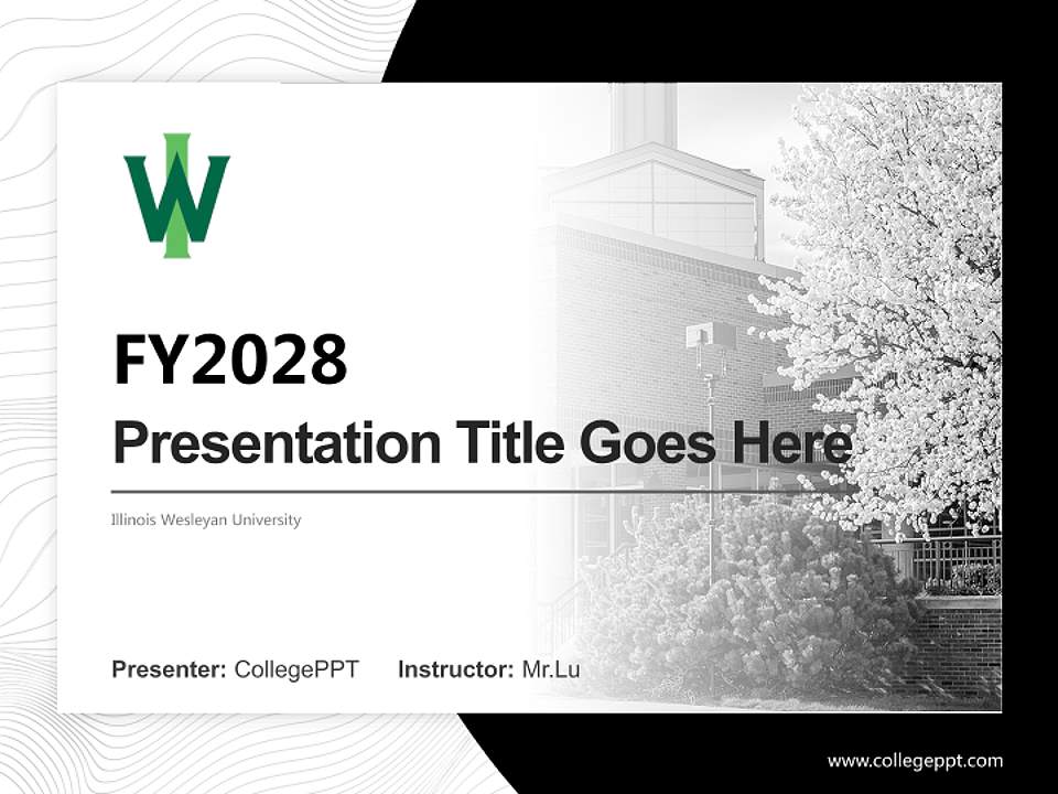 Illinois Wesleyan University Academic Presentation/Research Findings Report PPT Template4:3 ratio PPT effect preview image5
