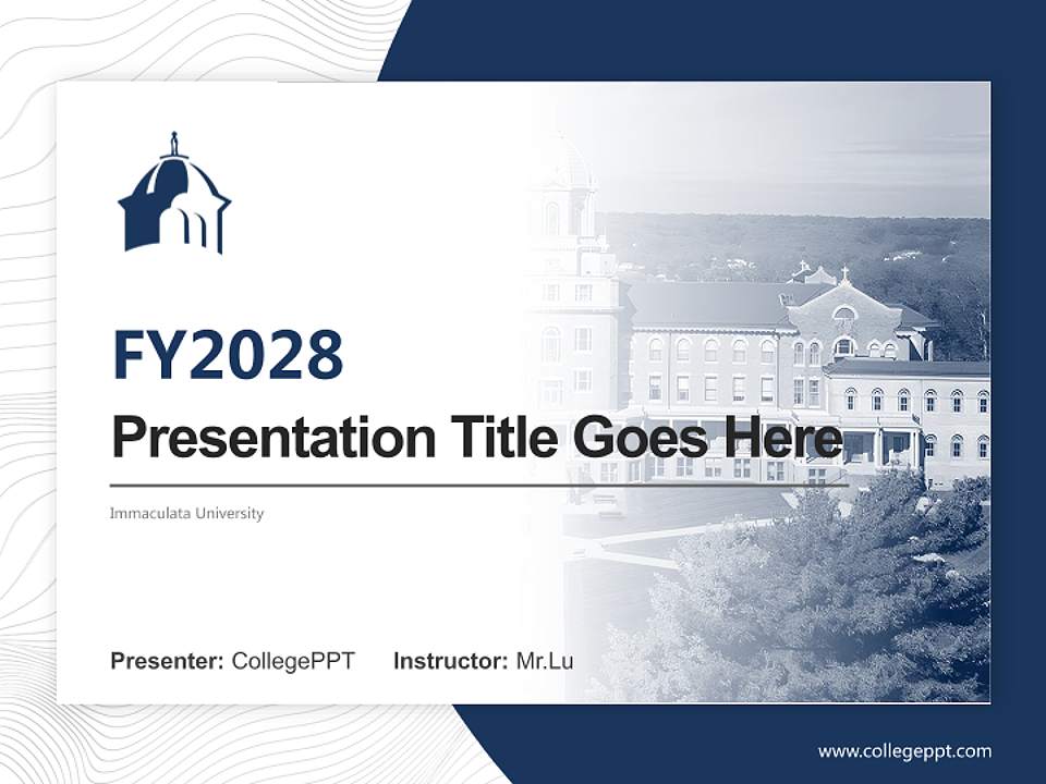 Immaculata University Academic Presentation/Research Findings Report PPT Template4:3 ratio PPT effect preview image5