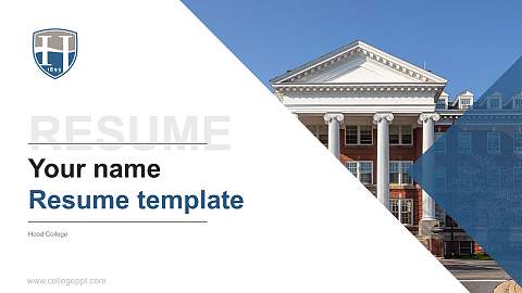 Hood College Resume PPT Template