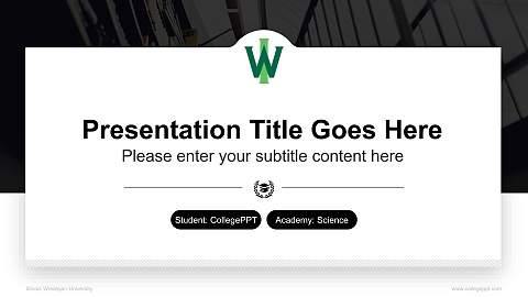 Illinois Wesleyan University National Scholarship Defense PPT Template