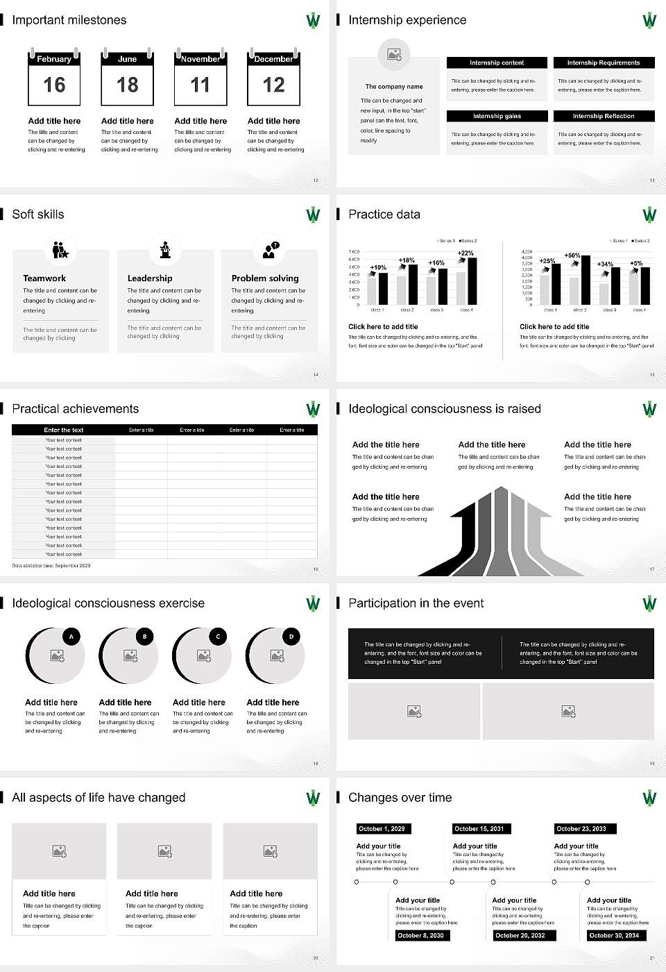Illinois Wesleyan University National Scholarship Defense PPT Template16:9 ratio PPT effect preview image3