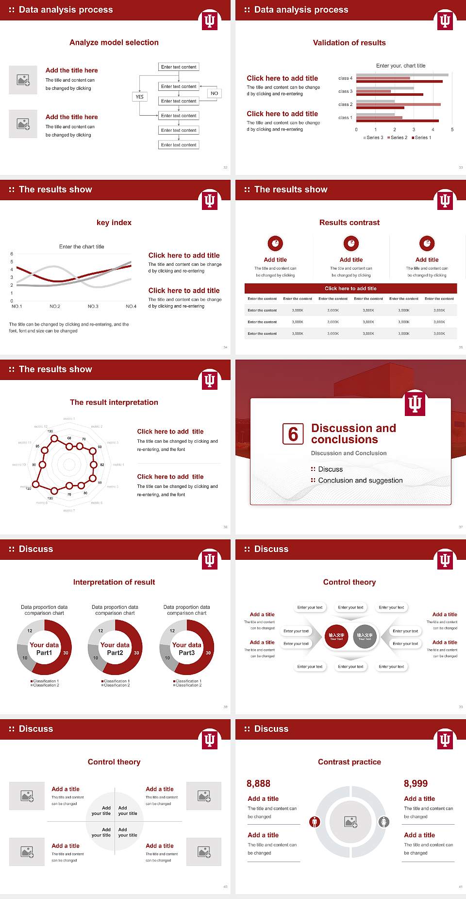 Indiana University-Southeast Graduation Thesis Defense PPT Template4:3 ratio PPT effect preview image5