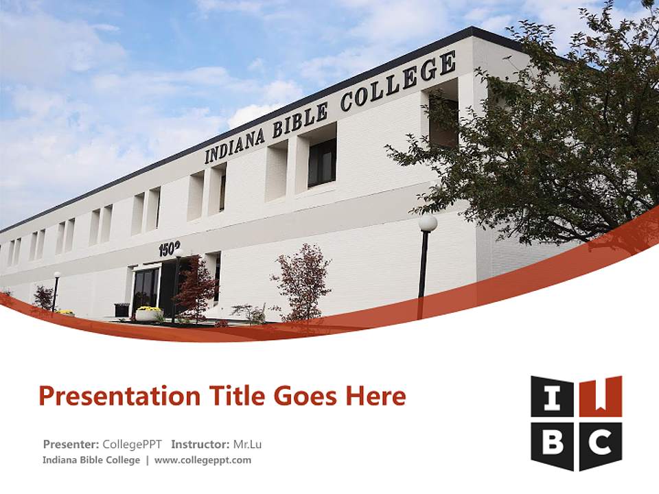 Indiana Bible College Course/Courseware Creation PPT Template4:3 ratio PPT effect preview image5