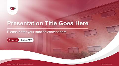 Indiana Wesleyan University-National & Global Lecture Sharing and Networking Event PPT Template